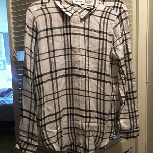 Plaid button up blouse